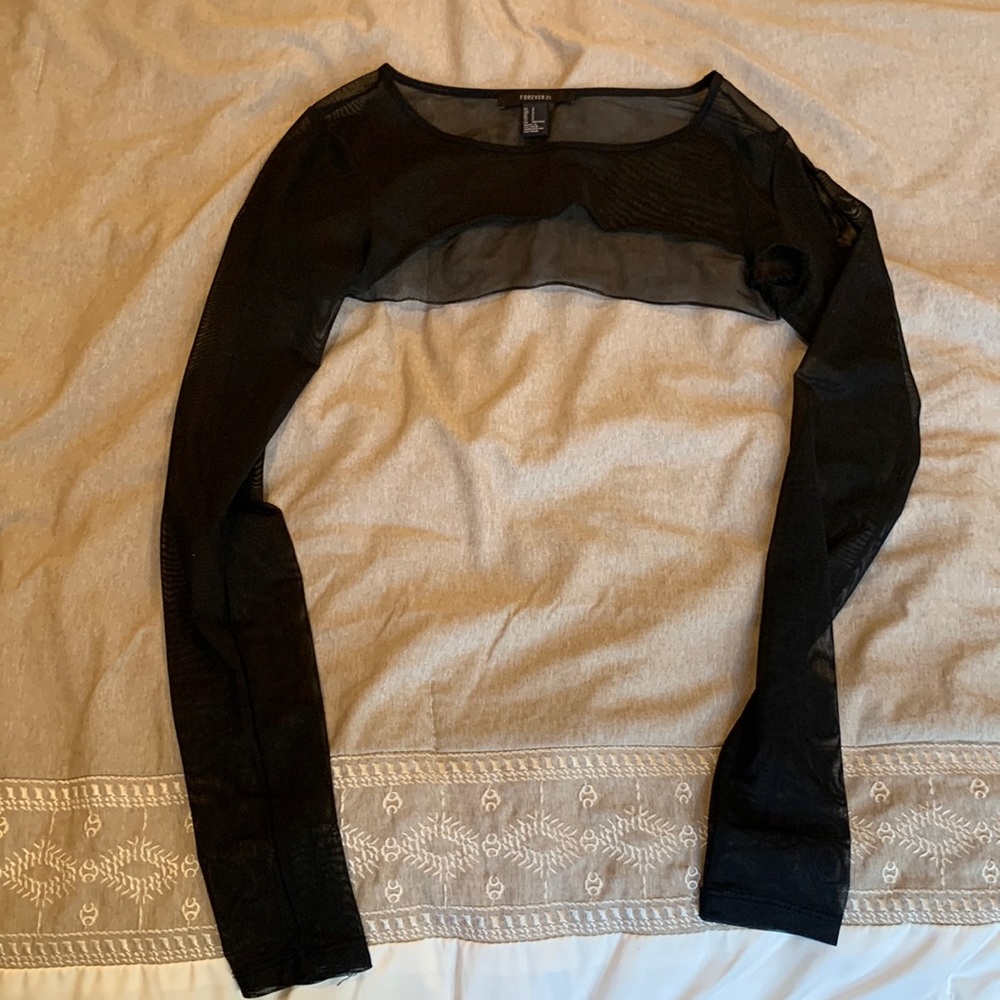 Mesh Cropped Rave Top